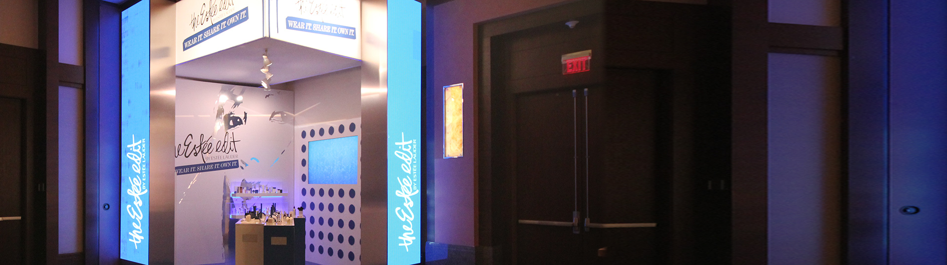 Engagement social photobooth at retail custom store high end fashion